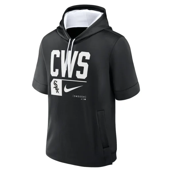 Chicago white sox nike tri code lockup short sleeve pullover hoodie Black M