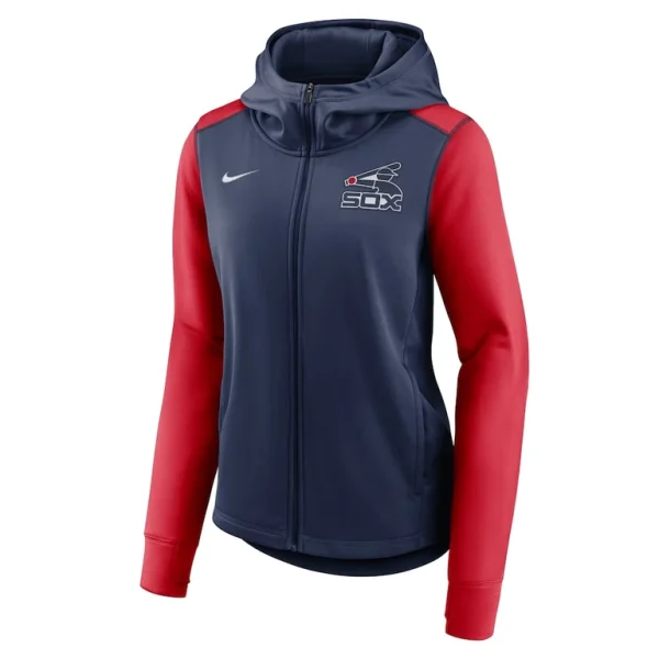 Chicago white sox nike womens authentic collection baseball performance full zip hoodie Navyred S