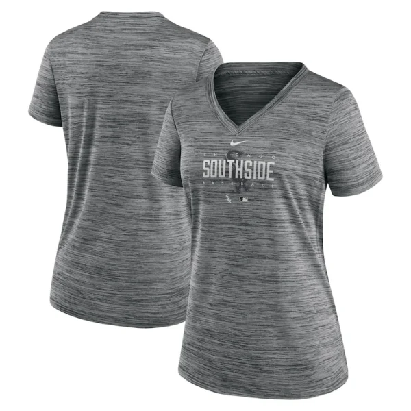 Chicago white sox nike womens city connect velocity practice performance v neck t shirt Gray