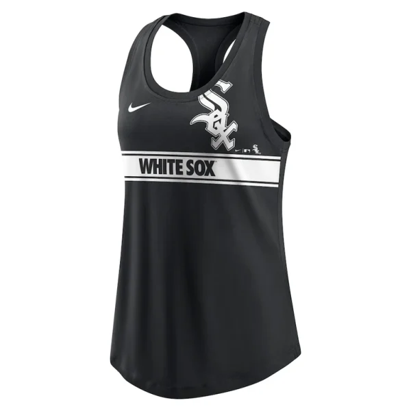 Chicago white sox nike womens cropped logo performance racerback tank top Black S