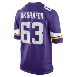 Chim okorafor minnesota vikings nike team game jersey Purple L