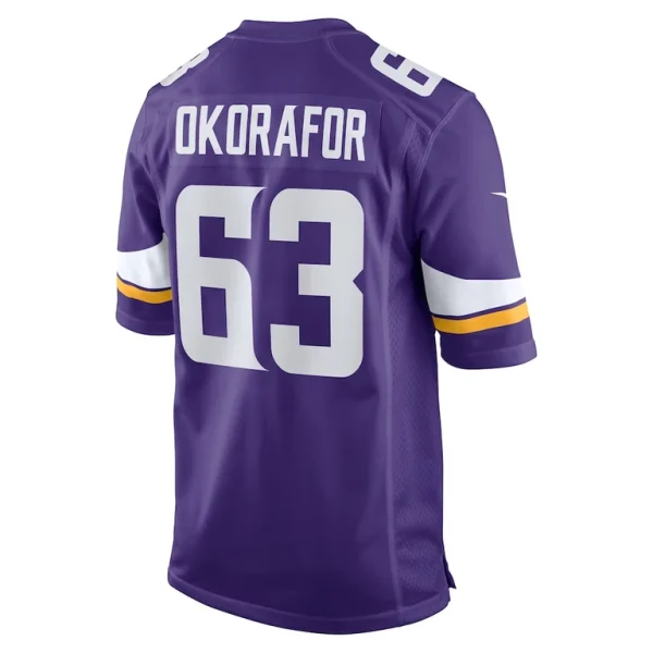 Chim okorafor minnesota vikings nike team game jersey Purple L