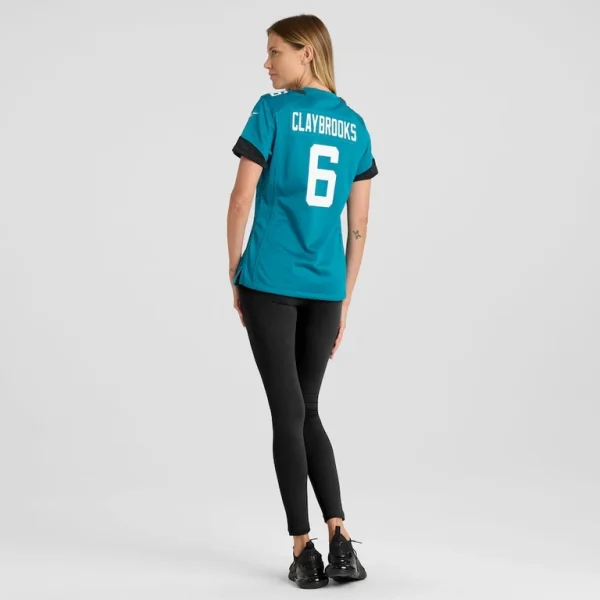 Chris claybrooks jacksonville jaguars nike womens game player jersey Teal 2XL