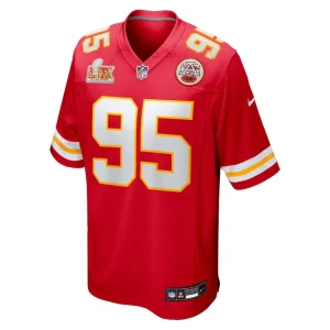 Chris jones kansas city chiefs nike super bowl lix game jersey Red M