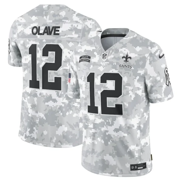 Chris olave new orleans saints nike 2024 salute to service limited jersey Arctic camo