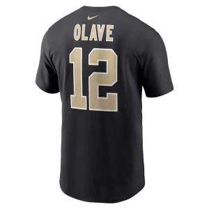 Chris olave new orleans saints nike player name number t shirt Black L