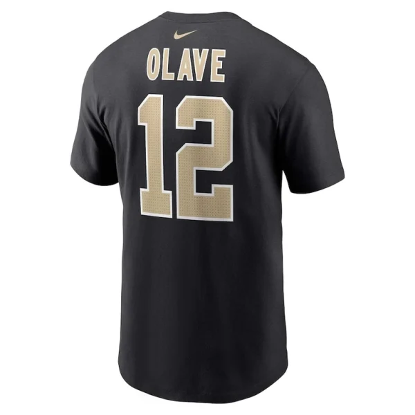 Chris olave new orleans saints nike player name number t shirt Black L