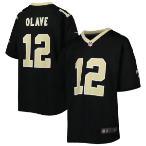 Chris olave new orleans saints nike youth game jersey Black