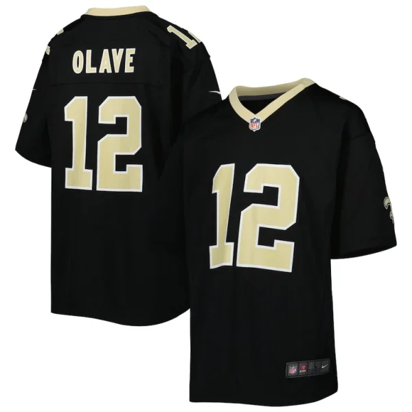 Chris olave new orleans saints nike youth game jersey Black