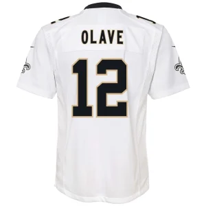 Chris olave new orleans saints nike youth game jersey White Yth L