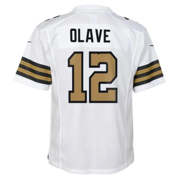 Chris olave new orleans saints nike youth game jersey White Yth L