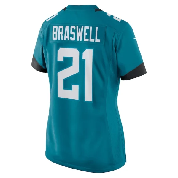 Christian braswell jacksonville jaguars nike womens team game jersey Teal L
