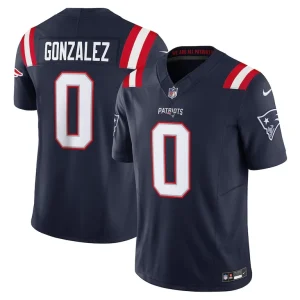 Christian gonzalez new england patriots nike vapor f.u.s.e. limited jersey Navy
