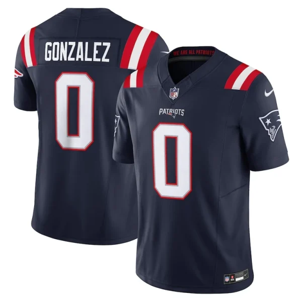 Christian gonzalez new england patriots nike vapor f.u.s.e. limited jersey Navy