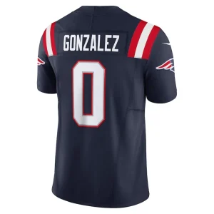 Christian gonzalez new england patriots nike vapor f.u.s.e. limited jersey Navy L