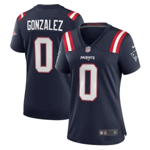 Christian gonzalez new england patriots nike womens team game jersey Navy
