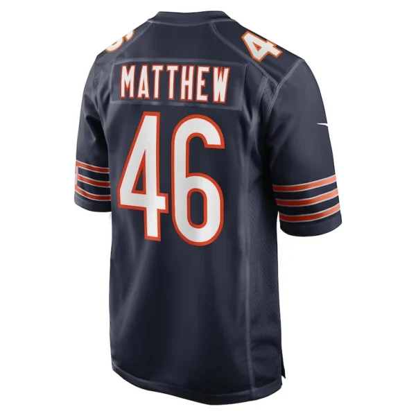 Christian matthew chicago bears nike game jersey Navy L