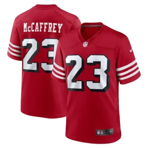 Christian mccaffrey san francisco 49ers nike alternate game player jersey Scarlet