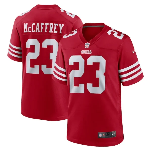 Christian mccaffrey san francisco 49ers nike game player jersey Scarlet