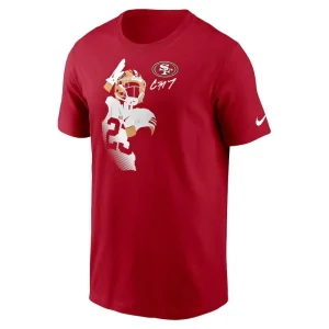 Christian mccaffrey san francisco 49ers nike player graphic t shirt Scarlet M