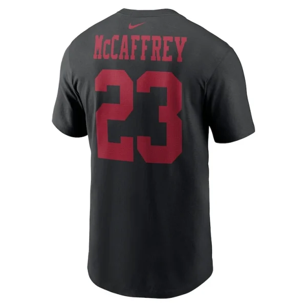 Christian mccaffrey san francisco 49ers nike player name number t shirt Black L