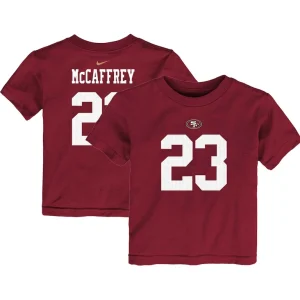 Christian mccaffrey san francisco 49ers nike toddler player name number t shirt Scarlet