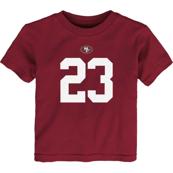 Christian mccaffrey san francisco 49ers nike toddler player name number t shirt Scarlet 3T