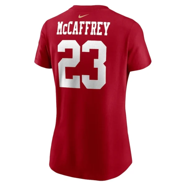 Christian mccaffrey san francisco 49ers nike womens player name number t shirt Scarlet L