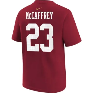 Christian mccaffrey san francisco 49ers nike youth player name number t shirt Scarlet 7