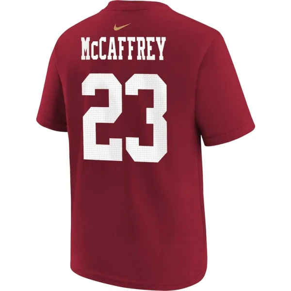 Christian mccaffrey san francisco 49ers nike youth player name number t shirt Scarlet 7