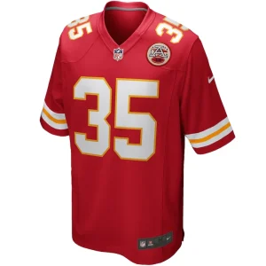 Christian okoye kansas city chiefs nike game retired player jersey Red M