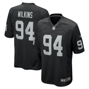 Christian wilkins las vegas raiders nike team game jersey Black