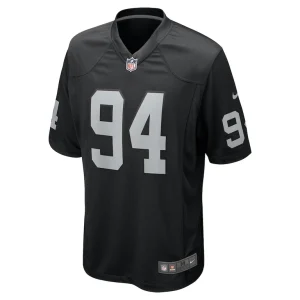 Christian wilkins las vegas raiders nike team game jersey Black M