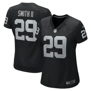 Christopher smith ii las vegas raiders nike womens team game jersey Black