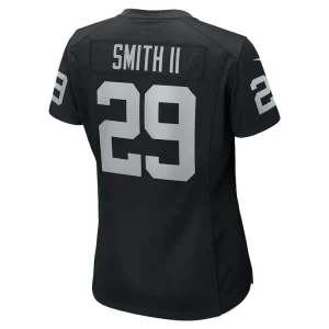 Christopher smith ii las vegas raiders nike womens team game jersey Black L