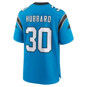 Chuba hubbard carolina panthers nike alternate game jersey Blue L
