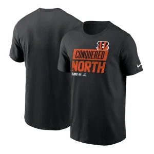 Cincinnati bengals nike 2022 afc north division champions locker room trophy collection t shirt Black