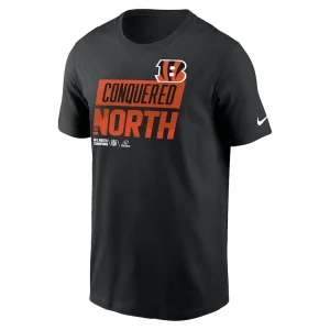 Cincinnati bengals nike 2022 afc north division champions locker room trophy collection t shirt Black M