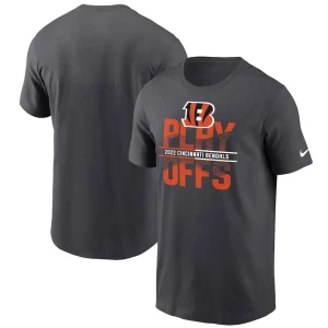 Cincinnati bengals nike 2022 nfl playoffs iconic t shirt anthracite Multi
