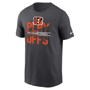 Cincinnati bengals nike 2022 nfl playoffs iconic t shirt anthracite Multi M