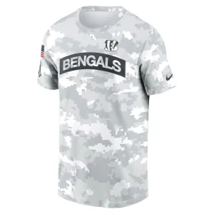 Cincinnati bengals nike 2024 salute to service big tall performance t shirt White LT