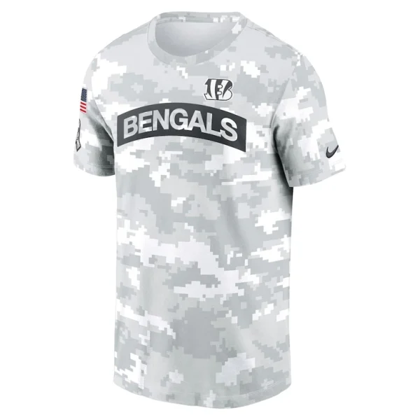 Cincinnati bengals nike 2024 salute to service big tall performance t shirt White LT