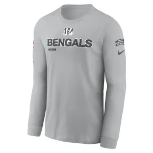 Cincinnati bengals nike 2024 salute to service long sleeve t shirt Gray M