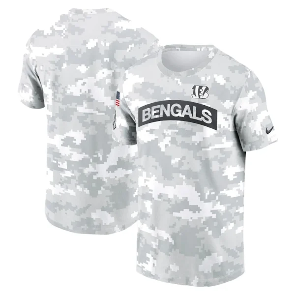 Cincinnati bengals nike 2024 salute to service performance t shirt Arctic camo