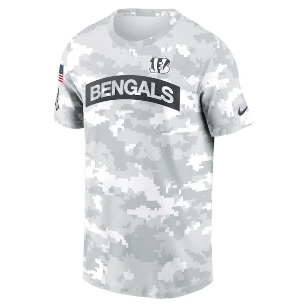 Cincinnati bengals nike 2024 salute to service performance t shirt Arctic camo M