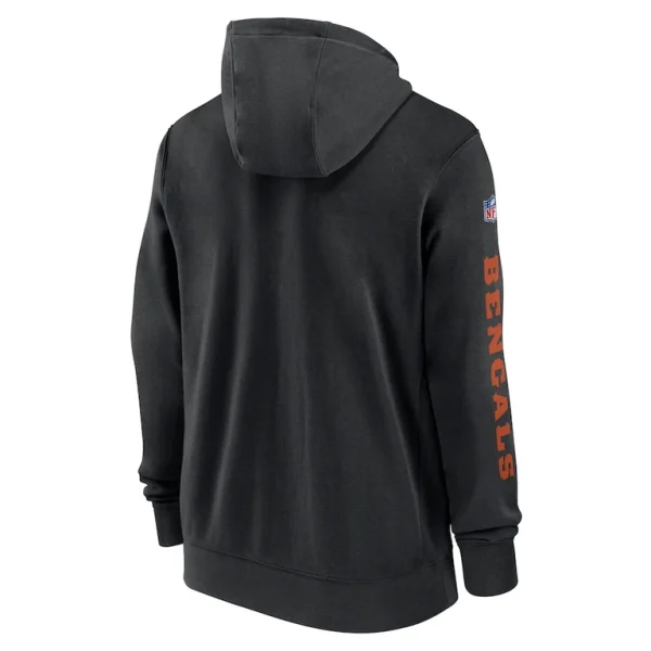 Cincinnati bengals nike 2024 sideline club full zip hoodie Black L