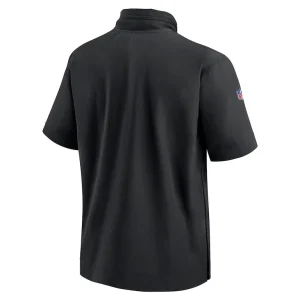 Cincinnati bengals nike 2024 sideline coach short sleeve half zip hoodie jacket Black L