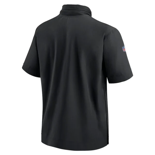 Cincinnati bengals nike 2024 sideline coach short sleeve half zip hoodie jacket Black L