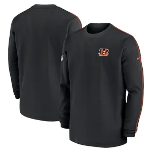 Cincinnati bengals nike 2024 sideline coaches long sleeve top Black
