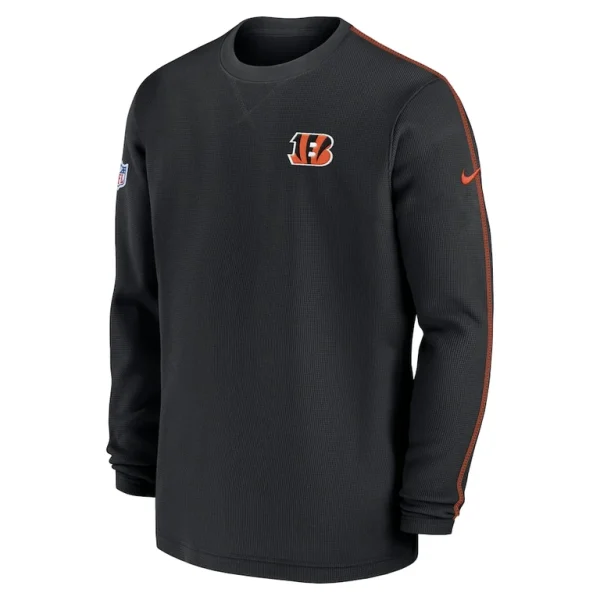 Cincinnati bengals nike 2024 sideline coaches long sleeve top Black M